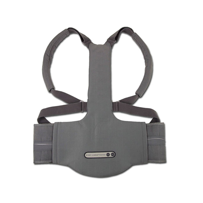 Rear view of the Ossur Miami Lumbar Posterior Support Brace by Brace Direct, isolated on white.