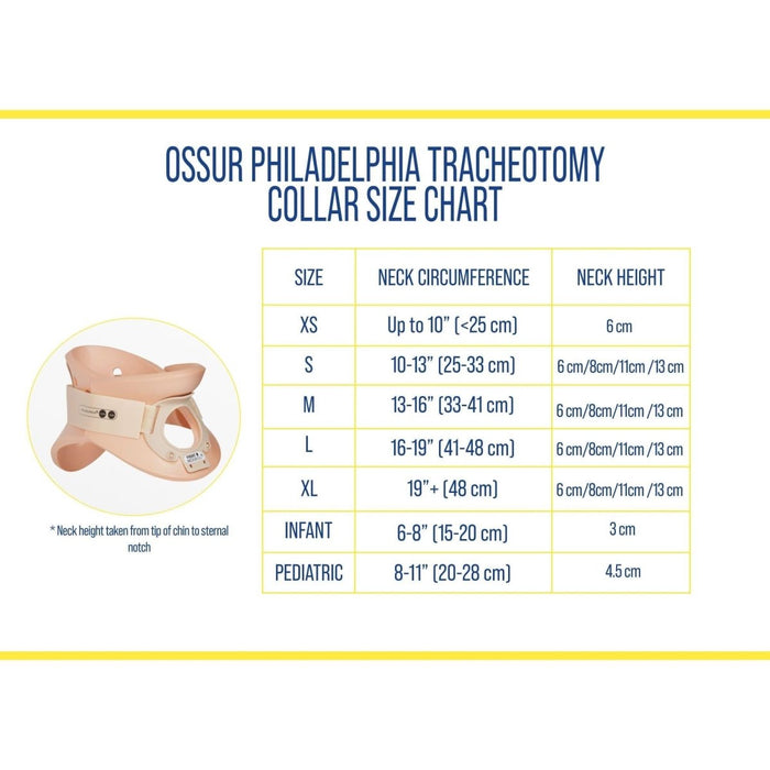 Ossur Philadelphia Tracheotomy Collar - PHP-T3S-S-8 cm. - Brace Direct