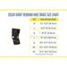 Ossur Short Rebound Knee Brace size chart, by Brace Direct.