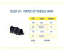 Ossur Soft Top Post-op Shoe sizing for men and women, by Brace Direct.