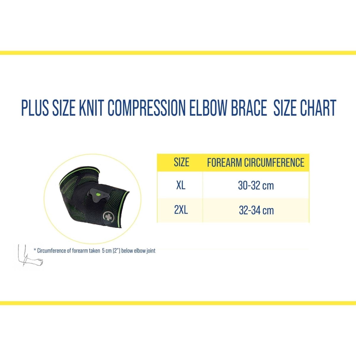 Plus Size Knit Compression Sleeve for Elbow - Bort by Brace Direct - ARB122600-Plus-XL - Brace Direct